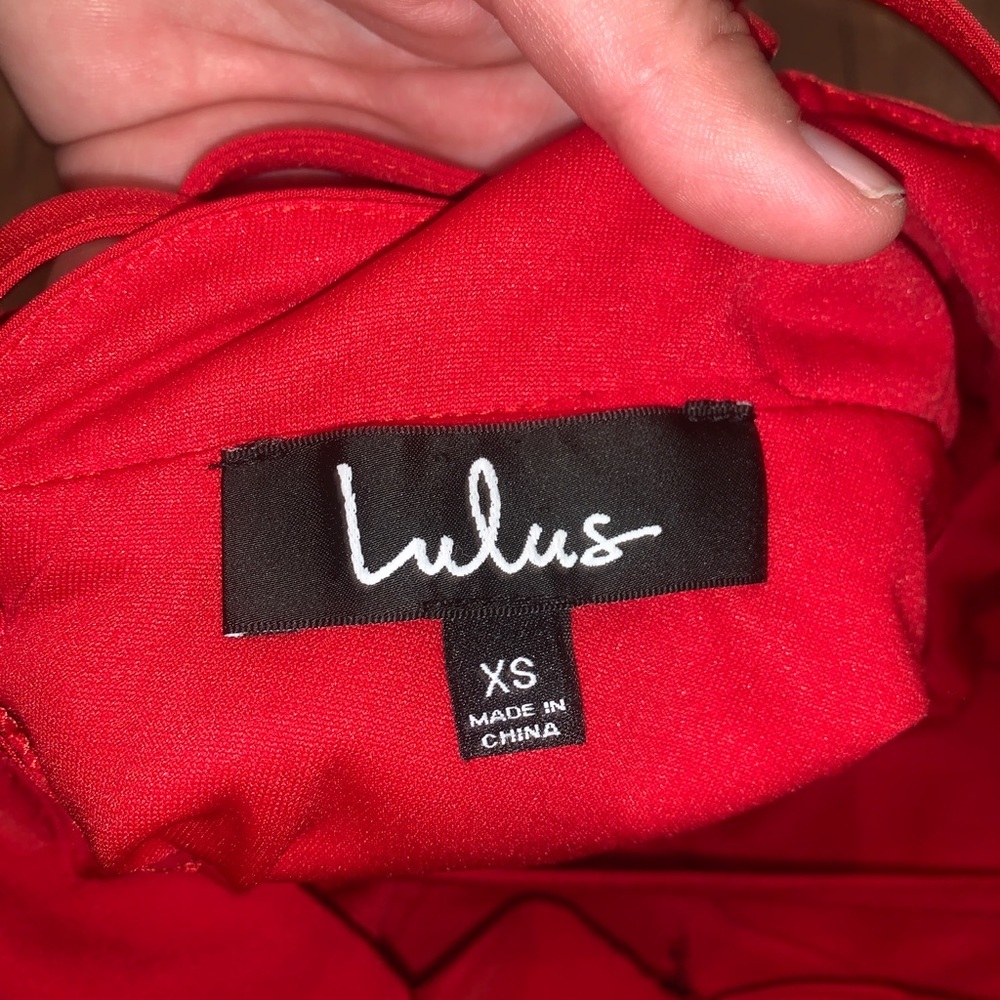 Lulus Play On Curves Red Backless Skater Dress | XS - Picture 10 of 12